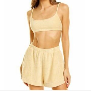 WeWoreWhat towel terry bra and shorts set